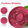 Purple Silicone Planet Slow Feeder Dog Bowl - 2-in-1 Anti-Choke Lick Mat for Healthy Eating & Fun