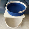 Blue and White Chic Two-Tone Woven Cotton Rope Cat Bed - Cozy Handmade Pet Nest & Storage Basket