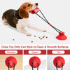 Yellow Interactive Dog Suction Cup Tug Toy - Durable TPR Chew & Treat Dispenser for Teeth Cleaning & Solo Play