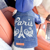 XS-Approximately 2kg Paris Denim Vest Jacket for Dogs and Cats - Spring, Summer, and Autumn Wear