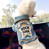 M Around 8kg Rock 'n' Roll Denim Chic Denim Pet Vest - Stylish Jean Jacket for Dogs & Cats - Spring, Summer & Autumn Fashion
