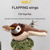 Interactive Flapping Wing Bird Toy for Cats & Dogs,Motion Activated with Sound(Black Woodpecker)