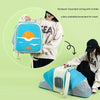 Expandable Pet Carrier Backpack for Cats & Small Dogs - Breathable Mesh, Multiple Entrances(yellow)
