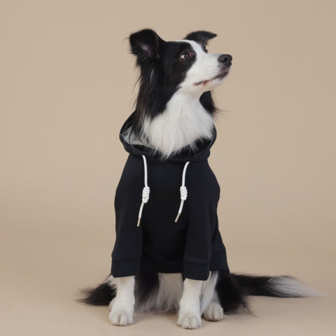 Black Classic Dog Sweatshirt with Hood & Drawstrings - For Large Dogs (Size : 8XL)