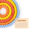 Handmade Gradient Rope Dog Collar & Leash Set - Colorful Braided Cotton (Pink - Size M)
