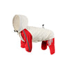 Colorblock (Beige red) Dog Raincoat - Waterproof with Hood and Reflective Strips (Size M)
