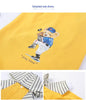 Autumn/Winter Dog Clothes - Grey Hoodie with Striped Hood & Baseball Bear (Size - 3XL)