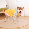 Autumn/Winter Dog Clothes - Yellow Hoodie with Striped Hood & Baseball Bear (Size - 3XL)